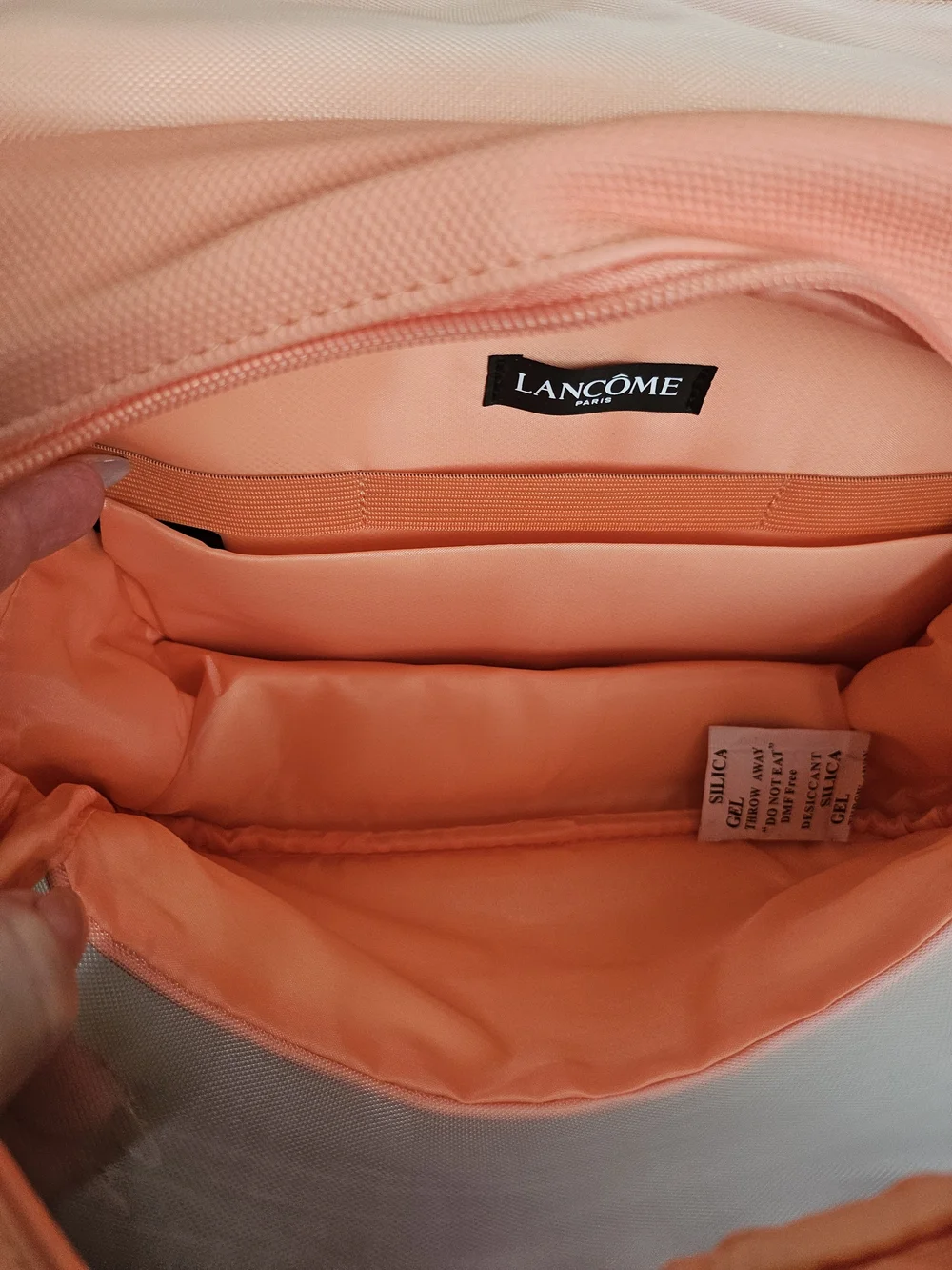 Lancome Coral Pink Hanging Cosmetic Bag
